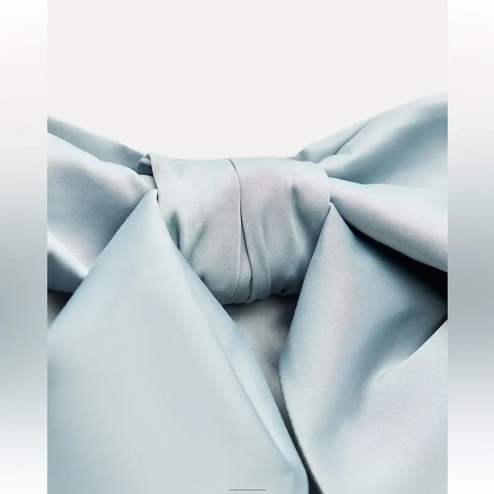 Zara satin effect bow crop top - Picture 6 of 8